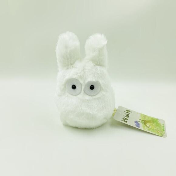White and Grey Totoro Set 12CM Vibrating Pull Shake Plush Doll Figure Toys - Picture 2 of 5
